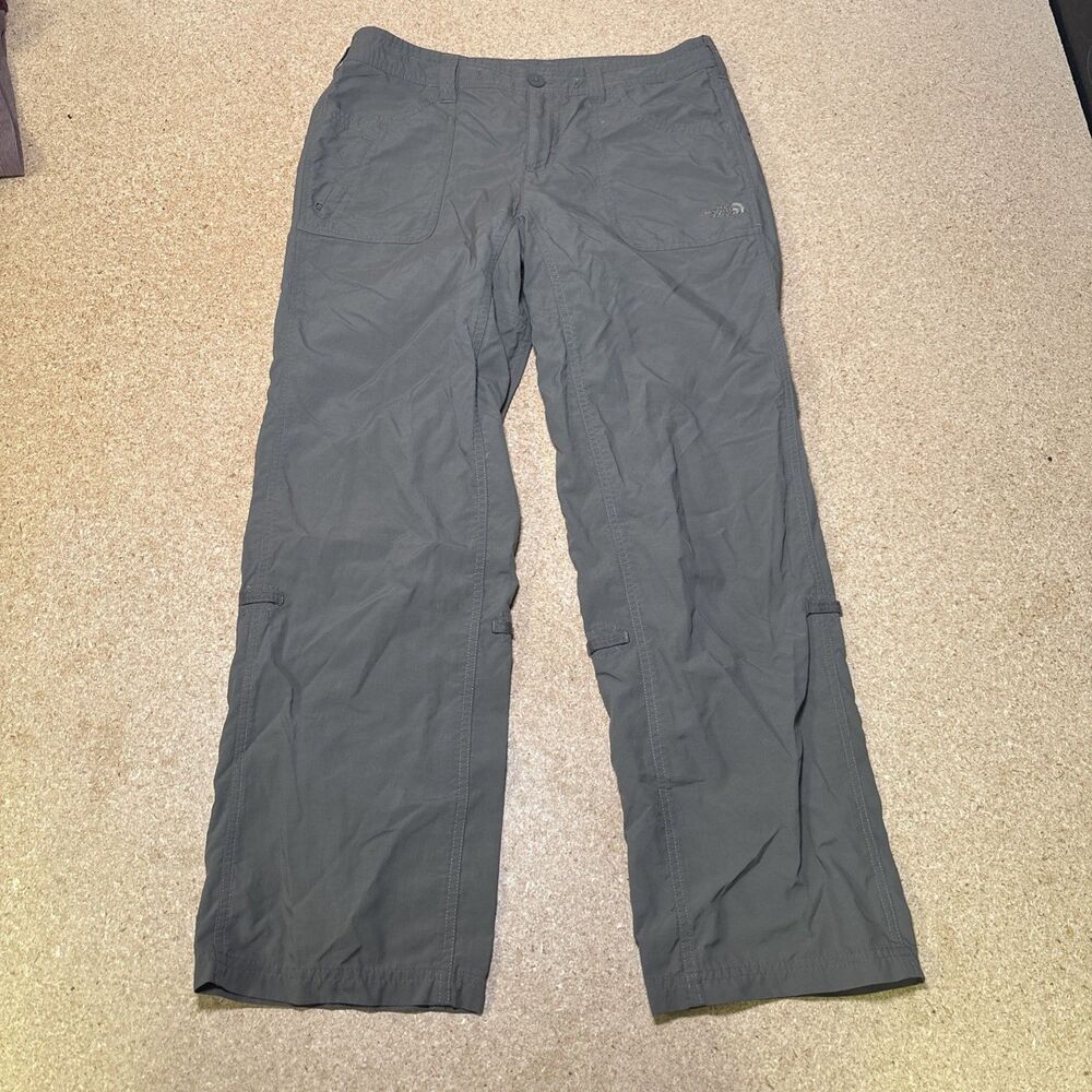 The North Face Pants Womens 8 Brown Stretch Roll Up Straight Hiking Climbing B1
